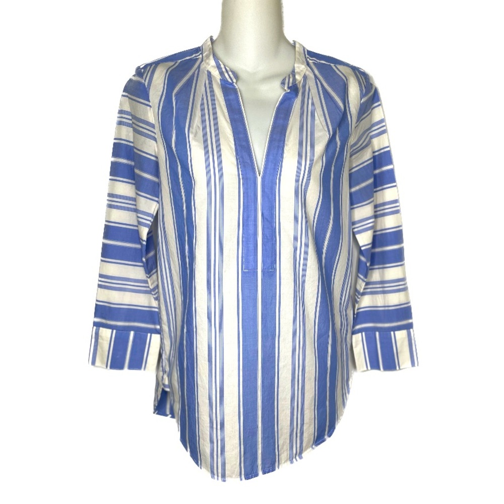 $8 Bundled💥 J. Crew Blue & White Striped Tunic Top Sz XXS Bin S